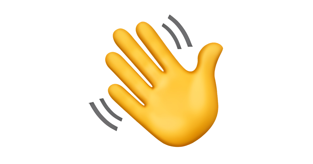 Emoji de saludo con la mano